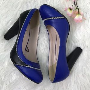 Torrid Blue Heels zipper pumps women shoes 11